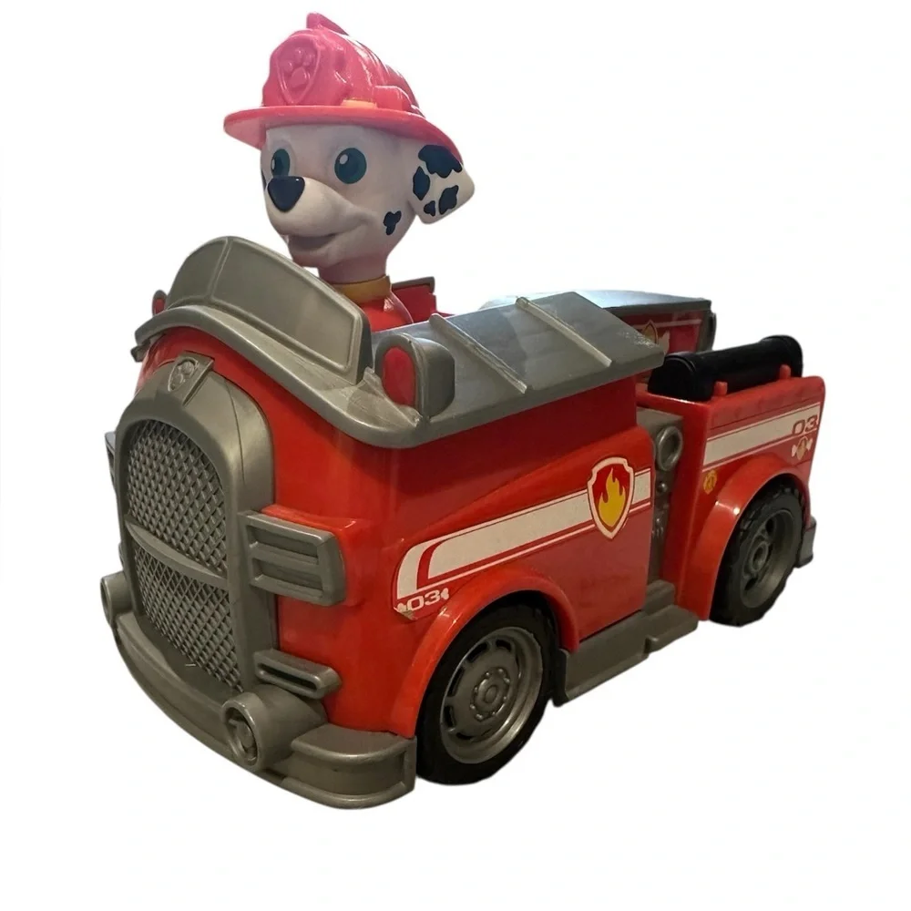 Paw Patrol Marshall Fire Truck Toy Vehicle Figure Lights Sounds Red Kids